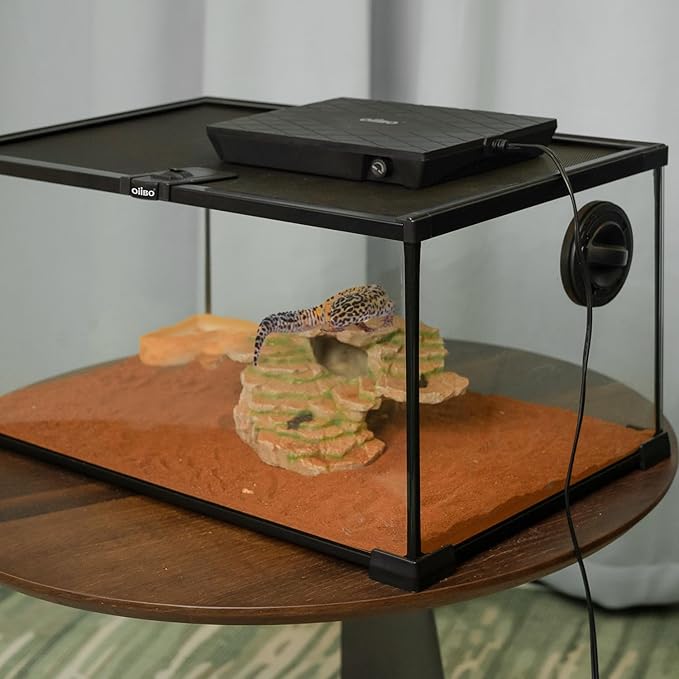 Oiibo Reptile Heating Panel Temperature Adjustable Reptile Heat Panel for Terrariums, Energy Efficient & Non-Light Heater for Reptiles, Snakes, Crested Gecko,Turtles,Leoparaand Amphibians