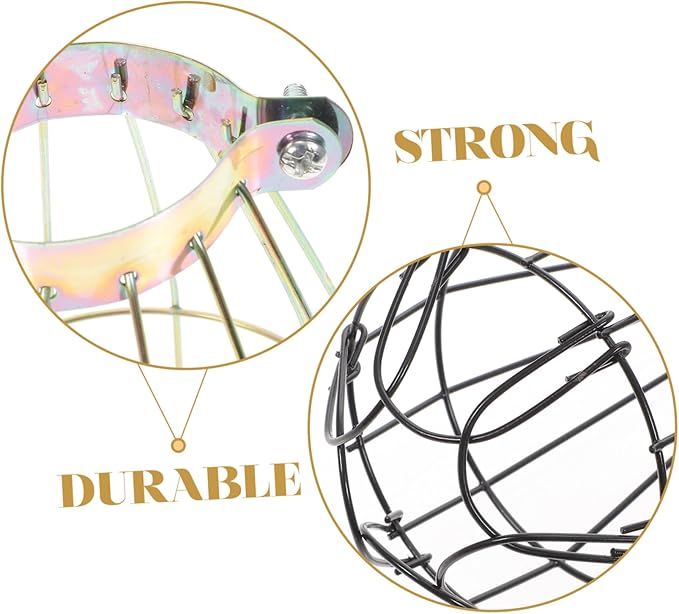 2pcs High Strength Art Lamp Shade Easy Install Scald Lamp Cover for Reptile Box