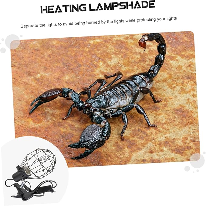 BESPORTBLE 1Pc Scald Art Lamp Shade for Reptiles Durable Mesh Heating Light Cover Compatible with Ceramic Bulbs Easy to Install US Plug