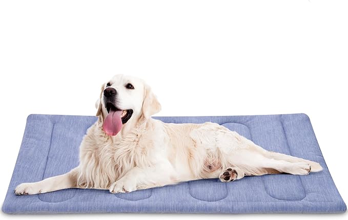 Cooling Mat for Large Dogs - Double-Sided Waterproof & Cool, Q-MAX>0.47, Portable Dog Cooling Mat for Summer. (M (28''x20'')