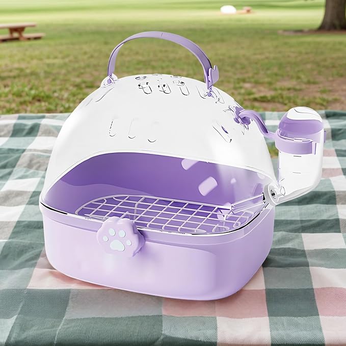 Bird Carrier Cage with Water Bottle, Portable Parrot Travel Carrier Cage for Parrots, Hamster, Guinea Pig, Lovebird, Budgies, Small Animal, 17x16x18 cm