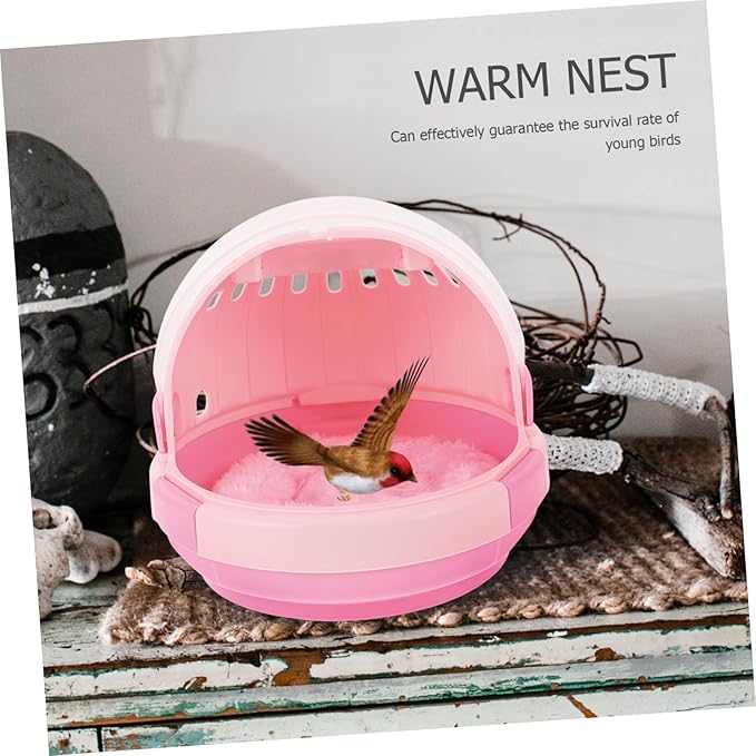 Bird Cage Accessories Pink Portable Cage for Small Birds Nest Warmer Baby Pet Carrier