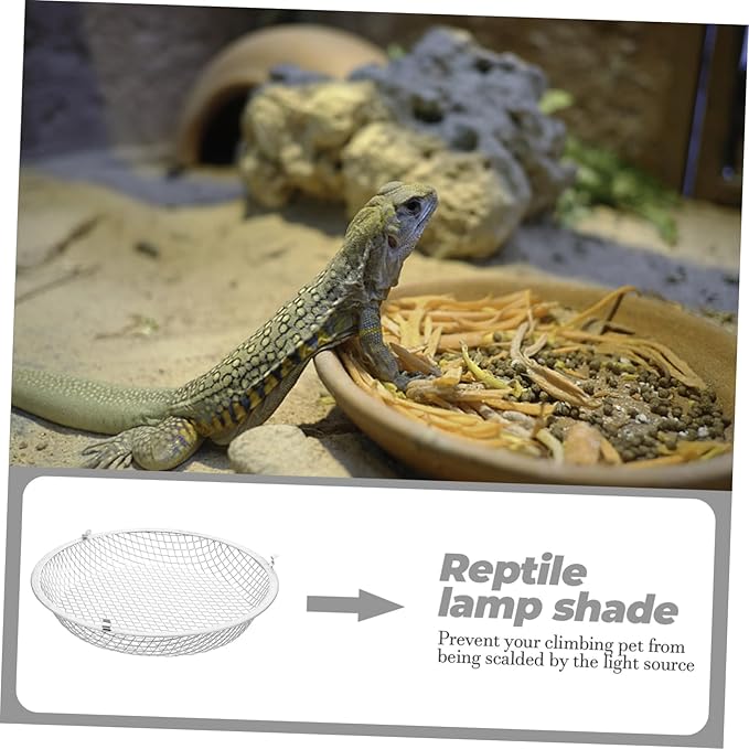 Garneck Scalding Mesh Cover for Reptile Heat Lamp Pet Cage Shade Heat Light for Reptiles Flukers