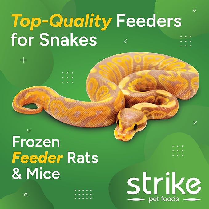 STRIKE Hopper Frozen Mice for Snake Food, Ideal Size Feeder Mice for Juvenile Ball Pythons, Large Carnivorous Lizards, Adult King Snakes and Rosy Boas (7.5-10 Grams) (1.5-2.25 inches), 5 Count