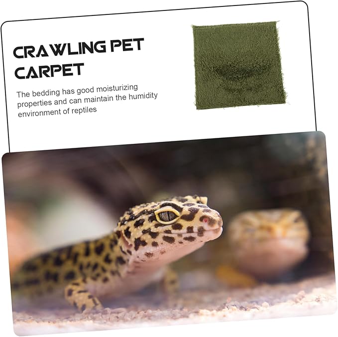 Reptile Carpet Mat Reptile Cage Liner Tortoise Bedding Mat Lizard Carpet Snake Enclosure Easy to Clean Comfortable Habitat