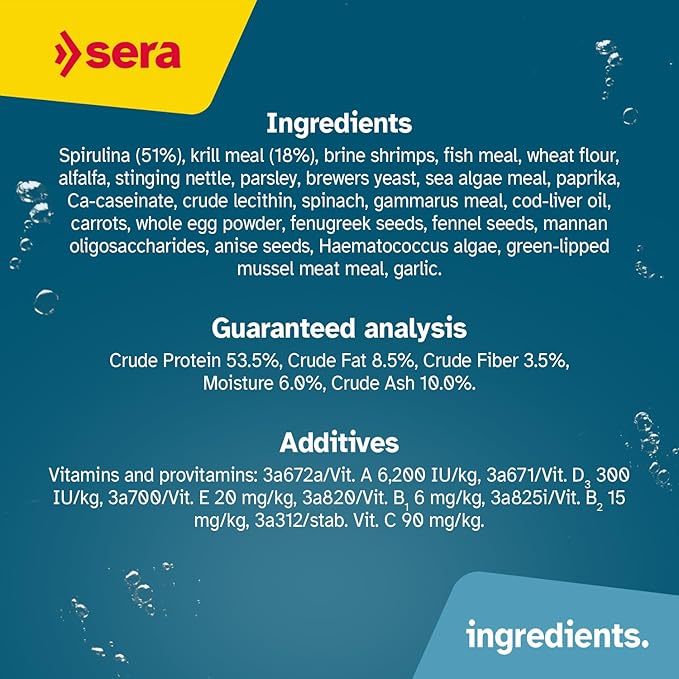 Sera Micron Powder 50ml (1,7 fl oz) | Ultra-Fine Fry Food with Krill & Spirulina for Fish & Amphibian Larvae | Free from Dyes & Preservatives | Supports Growth & Color
