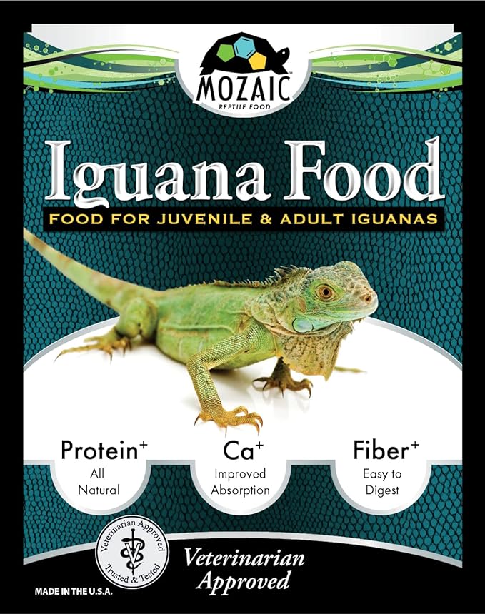 Mozaic Iguana Food | Food for Juvenile and Adult Iguanas | Small Red Pellet (1/8") | Complete Formulated Diet (14 Ounce (Pack of 1))