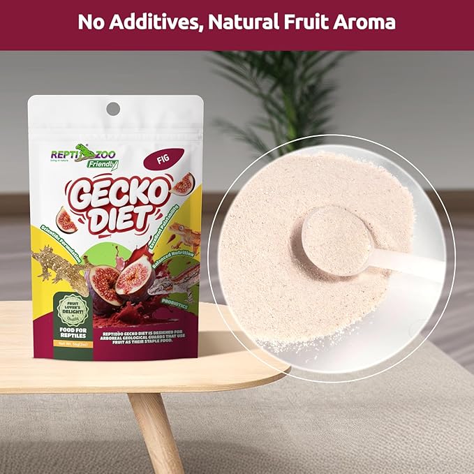 Gecko Food, Fruit Mix Fig and Insects Gecko Diet 2 oz