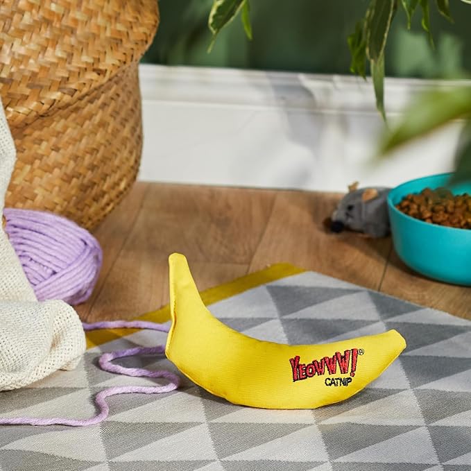 Yeowww! 100% Organic Catnip Toy, Yellow Banana 3 Pack - Image 5