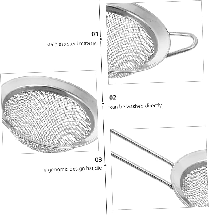 Toyvian 2pcs Stainless Steel Reptile Sand Scoop Shovel for Efficient Litter Cleaning for Tortoise Lizard Snake Substrate Comfortable Handle Durable Design Fine Mesh Filtering