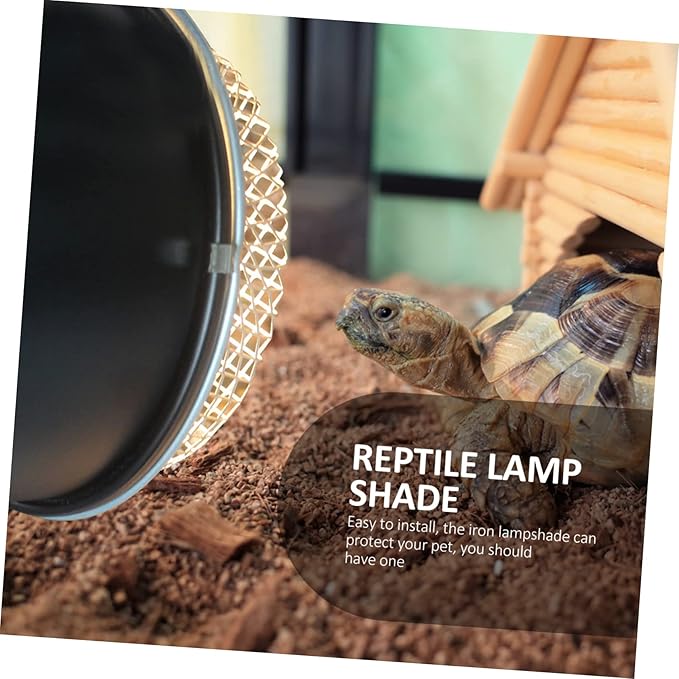 ERINGOGO Reptile Heat Lamp Cover Durable Protective Mesh for Heating Bulbs Terrariums Scald Design for Snakes Lizards and Other Reptiles