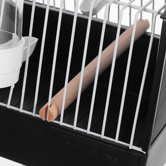 HEMOTON Portable Bird Carrying Cage with Handle Small Plastic Parrot Transport Cage for Outdoor Travel for Parakeets and Cockatiels