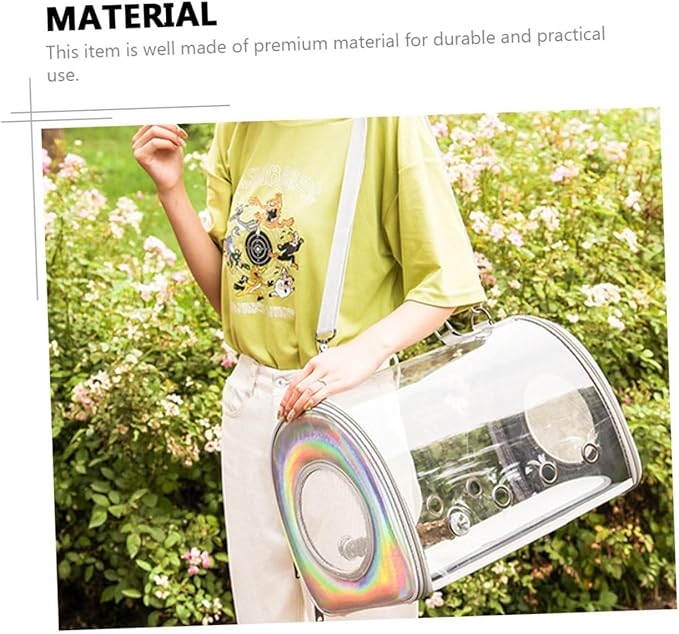 Transparent Parrot Carrier Bag Detachable Rack Lightweight and Convenient Travel Pouch for Birds for Outdoor Adventures and Easy Monitoring of Pets