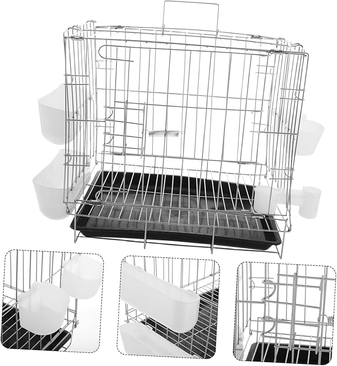 SUPVOX Pigeon Breeding Cage with Antiescape Features Portable Nest Box for Finches Canaries and Parrots Easy to Clean Travel Carrier for Home and Outdoor Use
