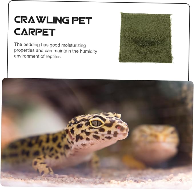 TOYANDONA Reptile Carpet Mat for Tortoise and Lizard Durable Terrarium Substrate Liner Soft and Breathable Bedding for Snakes Amphibians and Reptiles Reptile Accessory for Pet