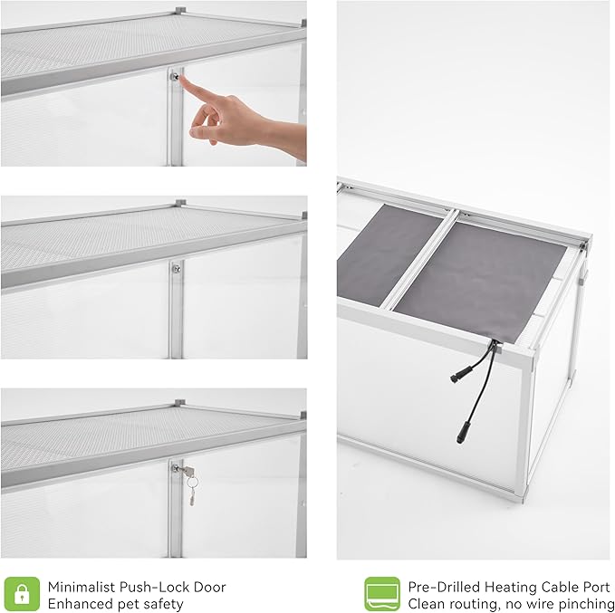 101 Gallon Reptile Tank, Reptile Enclosure for Easy Maintenance, Top Screen Ventilation & Glass Sliding Door 38x24x26''