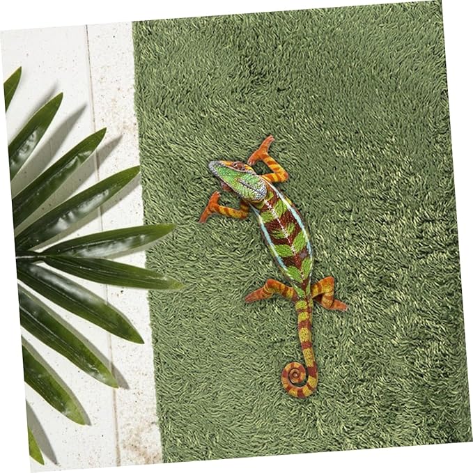 COLLBATH Reptile Cage Mat Fake Lawn Shaped Mat Washable Crawl Pets Pad Tortoise Accessories Absorbent Double-Sided Reptile Decor