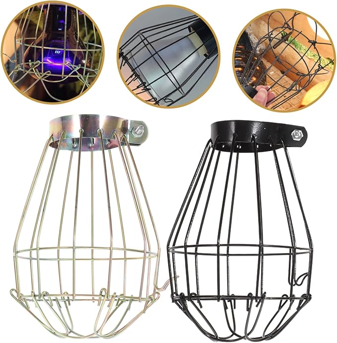 POPETPOP Scald Mesh Cover for Reptile Heating Lamp Heat Shield for Climbing Pet Lighting Easy Installation Craft Lamp Protection Efficient Heat Dissipation