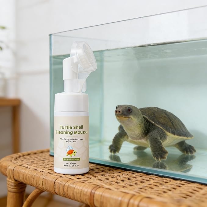 Reptile Cleaner Liquid - 100ml Gentle Moisturizing Foaming Cleanser for Hygiene | Soft Foam with Easy Application, Practical Care Accessory for Turtle, Aquarium and Living Room