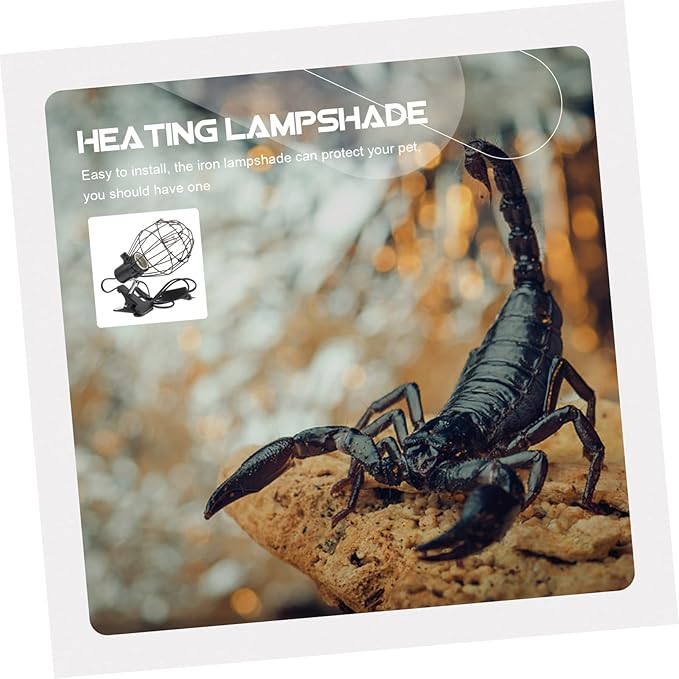 GALPADA 1pc Reptile Heating Lamp Cover Basking Light Shade for Turtle Lizard Bearded Dragon Compatible Ceramic Bulbs Us