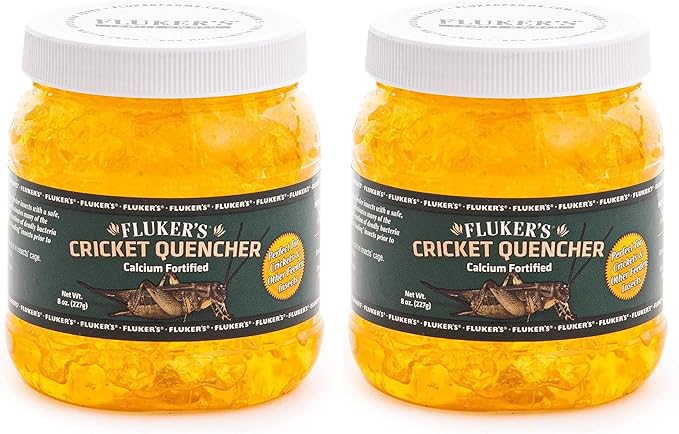 Fluker's Cricket Quencher, Calcium Fortified | Gel Formula | Easy to Use | 8 oz | Pack of 2