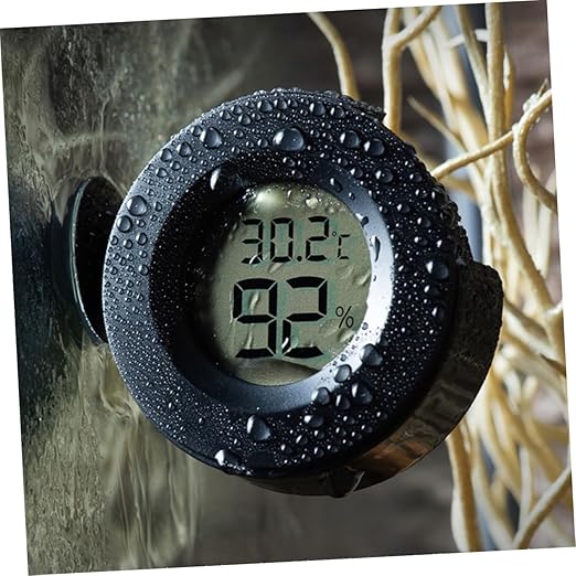 Reptile Hygrometer and Thermometer for Terrarium Digital LCD Temperature and Humidity Meter Accurate Readings for Snakes Lizards and Turtles