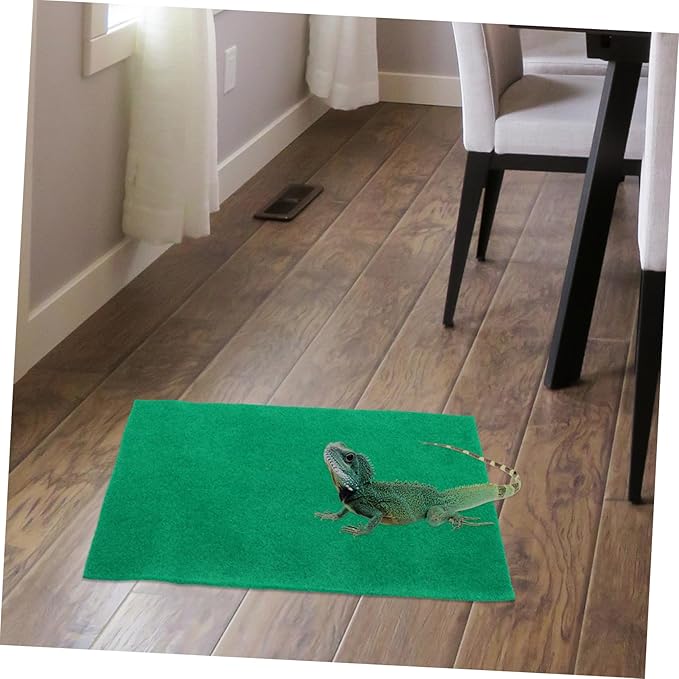 Garneck 2PCS Reptile Mat Wear-Resistant Tortoise Bedding Convenient Snake Carpet Moisture-Absorbing Terrarium Liner for Lizards Snakes and Turtles