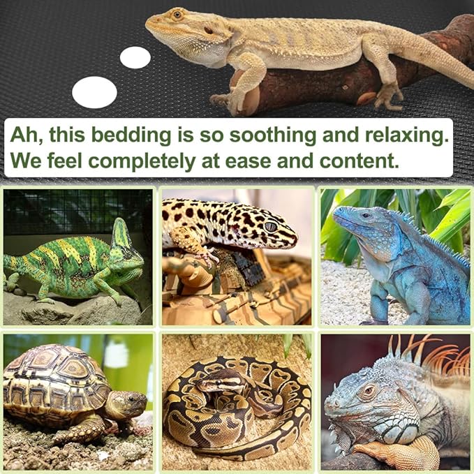 Reptile Carpet, Reptile Mat, Bearded Dragon, Leopard Gecko Substrate,Bearded Dragon Tank Flooring, Snake,Tortoise Bedding, Bearded Dragon Tank Accessories (18"X 79", 1 PCS Thicker Mat)