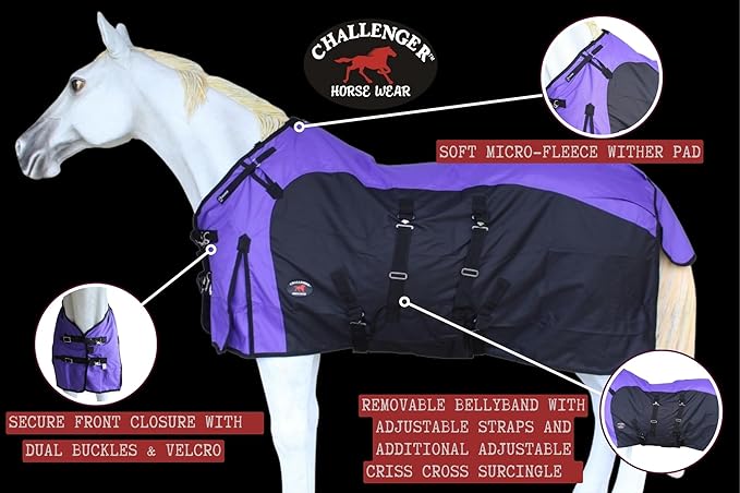 78" 1200D Turnout Waterproof Rain Horse Sheet Light Winter Blanket 384B