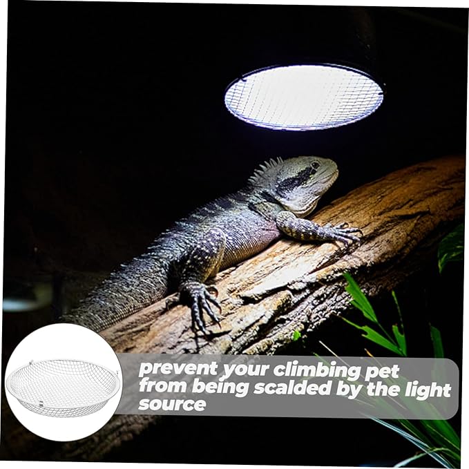 BESPORTBLE Reptile Heat Lamp Cover Durable Dome Shaped Shade for Terrarium Heat Lamps Scald Protection Easy Installation for Reptile Enclosures and Pet Tanks