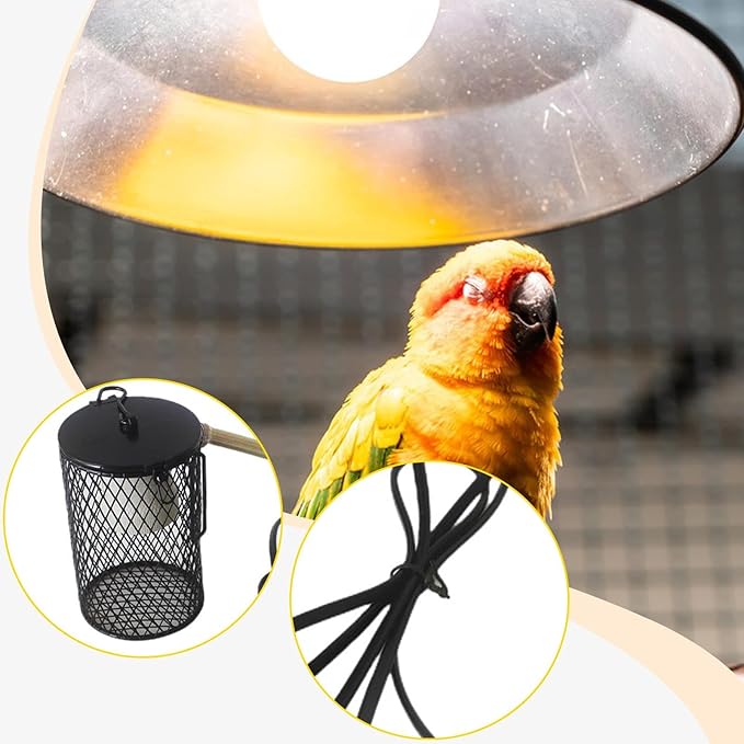 Heating Light Cage Insulation Cage Heating Lamp Holder for Turtle Parrot Pet