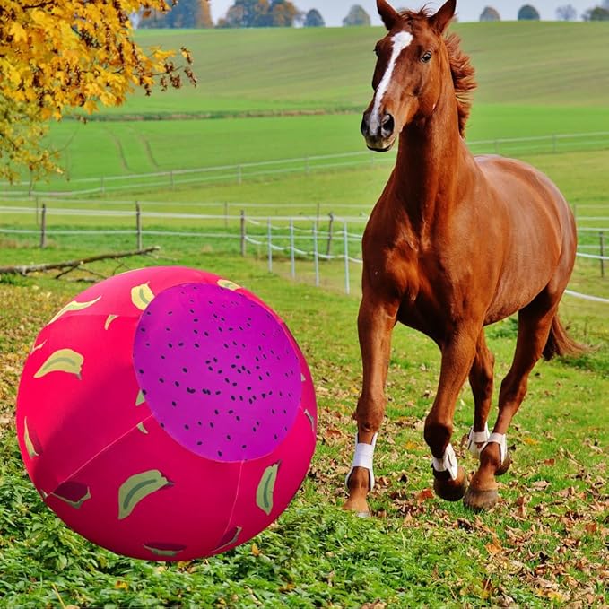 40 Inch Horse Ball Cover, Ball Cover for Horses,High-Strength Fabric,Pitaya Pattern