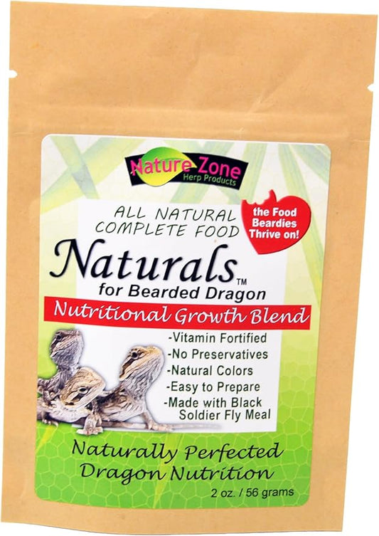 Nature Zone Naturals - Bearded Dragon Food - Growth Diet, 2 oz / 56 G