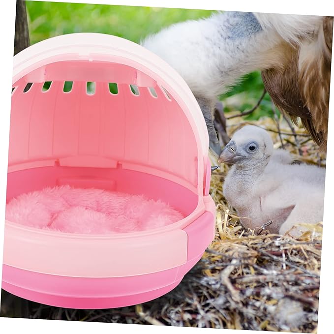 Portable Parrot Cage PET Carrier with Warm Nest Pad for Outdoor Use Hand-held Bird Carrier for Young Birds and Breeding
