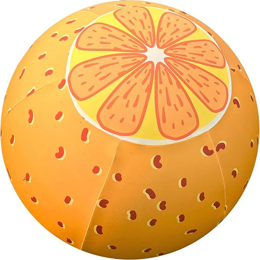 Horse Ball Cover 30inch - Stretchable Fabric with Orange Pattern Design,Washable Protector for Equine Therapy, Training & Stable Use