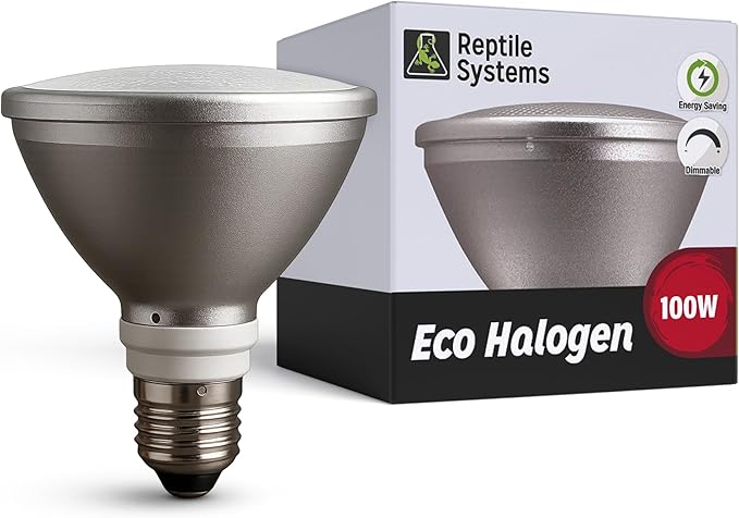 Reptile Systems Eco Halogen – Red 100w – Lamp for Reptiles & Amphibians – Light for Tanks, Vivariums & Crested Geckos