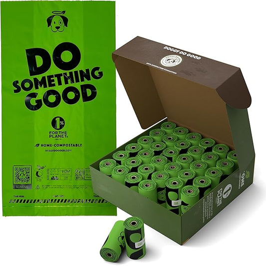 Doggy Do Good Landfill-Friendly Poop Bags | Dog Waste Bags Made with 50% Recycled Plastic + 15% Biobased Material | Unscented, Thick, Leak-Proof, Easy Open | Standard Size | 360 Count Bulk Box