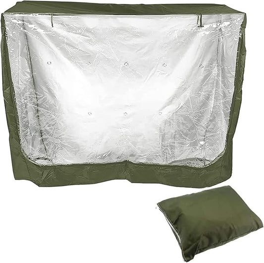Rabbit Hutch Cover 210D Oxford Cloth Waterproof Pets Cage House Cover fit 48" Double Hutches/Double Black/Green/Grey/711(Green)