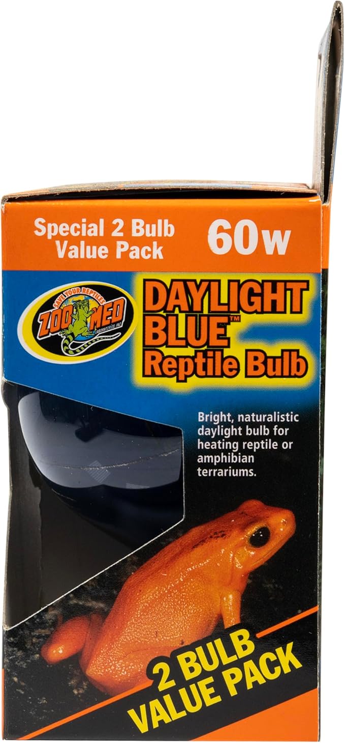 Zoo Med (3 Boxes) 2-Pack Daylight Blue Reptile Bulb, 60-watt - 6 Bulbs Total