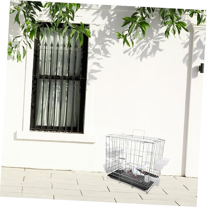 Portable Bird Breeding Cage with Removable Feeding Tray for Pigeons Finches and Canaries Versatile Folding Design for and Cleaning