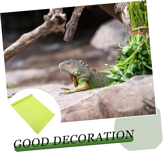 Toyvian 2pcs Reptile Carpet Floor Mat and Terrarium Bedding for Tanks for Snakes Lizards and Turtles Reusable Non-Absorbent Liner