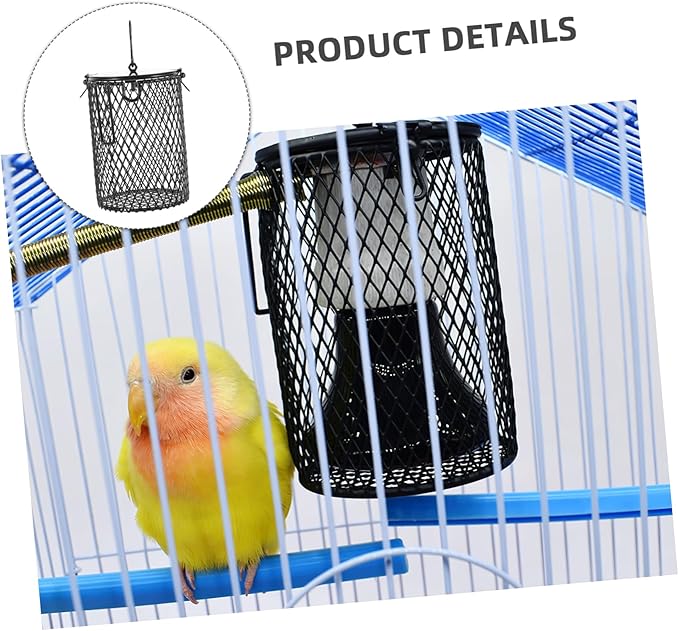 Reptile Heating Lamp Shade Cover for Turtle Lizard and Parrot Cages Efficient Heat Dissipation Essential for