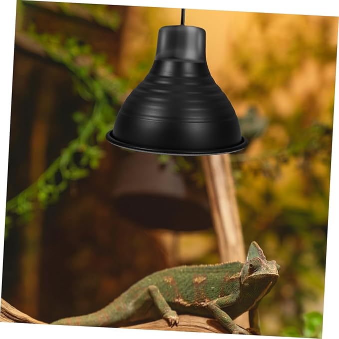 MAGICLULU Reptile Lampshade Protector Reflective Dome Lamp for Lizards Snakes Turtles Heat Lamp Stand