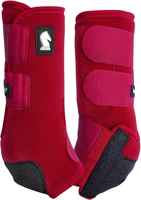 Classic Equine Legacy2 Support Boots, Hind (Crimson, Medium)