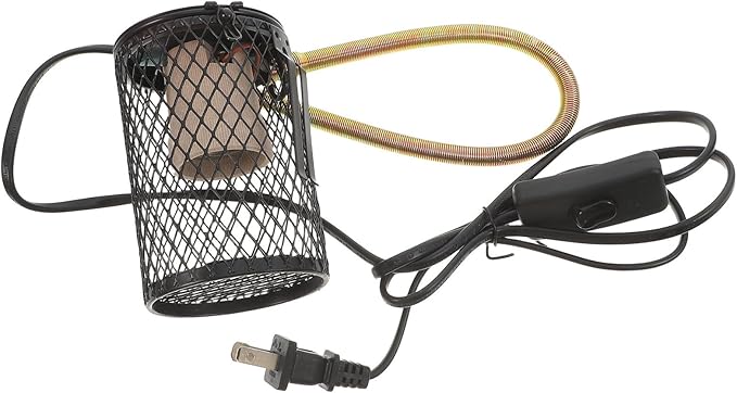 Reptile Heat Lamp Guard and Heating Lamp Shade US Plug Anti-scalding Net for Turtle Lizard Parrot Cage for Terrarium Heating and Basking