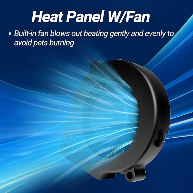 Oiibo Reptile Heat Panel Adjustable Temperature 60W Reptile Heater for Terrariums, Energy Efficient & Non-Light Reptiles Heating Plate for Snakes,Crested Gecko,Leopard,Turtles
