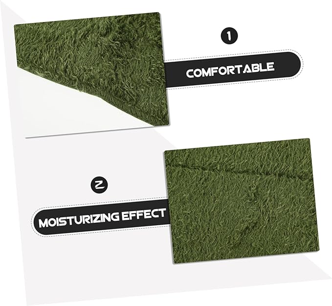 Fake Lawn Reptile Habitat Mat Tortoise Bedding Lizard Carpet Snake Enclosure Carpet Reptile Cage Liner Comfortable