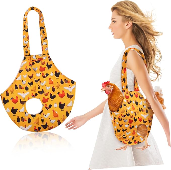 Toyvian 2pcs Pet Chicken Carrier Bag Comfortable Sling for Poultry Transport Stylish Design with Leg Openings for Hens and Ducks Outdoor Adventures