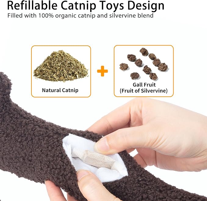 ETEKYER Refillable Catnip Cat Kicker Toy, Large, 13.77 Inches - Image 4
