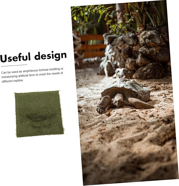 balacoo Sized Reptile Carpet Mat for Tortoise Bedding Reptile Cage Liners Lizard Carpet Mat Easy to Clean